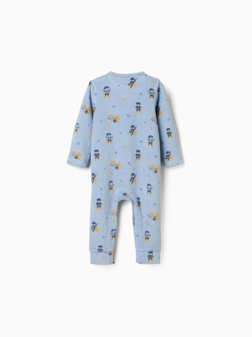 Tutina in velluto senza piedini con motivo - Kiabi