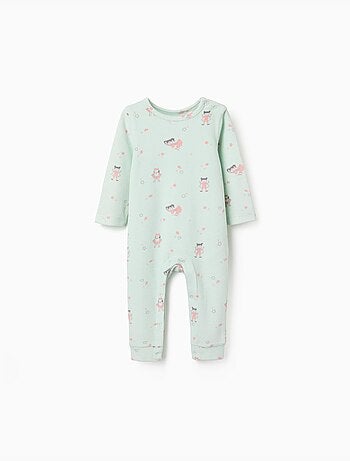 Tutina in velluto senza piedini con motivo