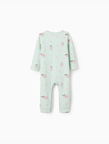 Tutina in velluto senza piedini con motivo