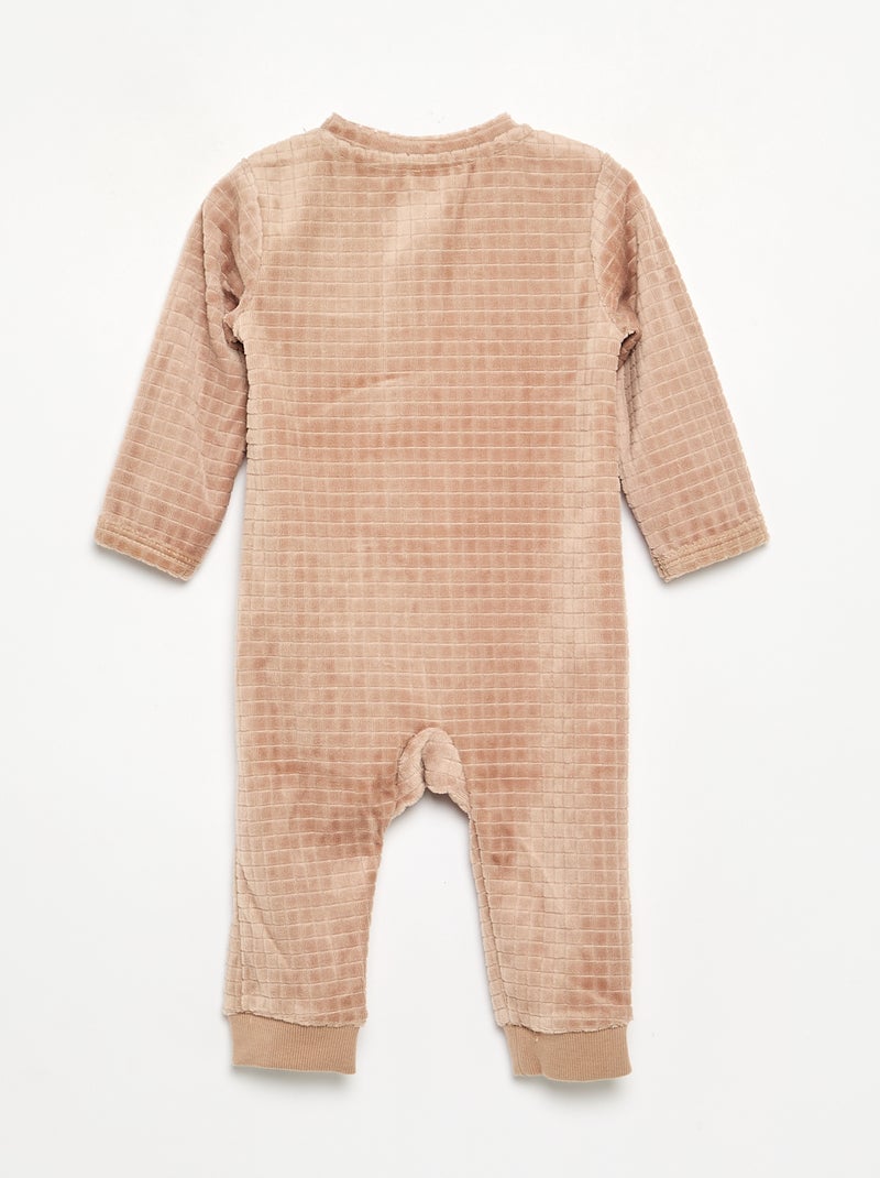 Tutina in velluto stampato Beige - Kiabi