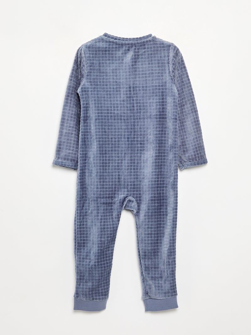 Tutina in velluto stampato Grigio - Kiabi