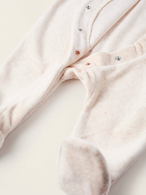 Tutina in velours con colletto a volant - Kiabi