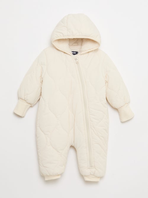 Tutina intera senza piedini con fodera effetto montone - Kiabi