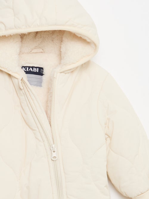 Tutina intera senza piedini con fodera effetto montone - Kiabi