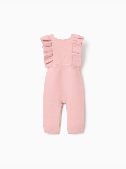 Tutina lavorata a maglia con bretelle arricciate - Kiabi