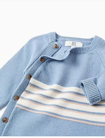 Tutina lavorata a maglia con righe