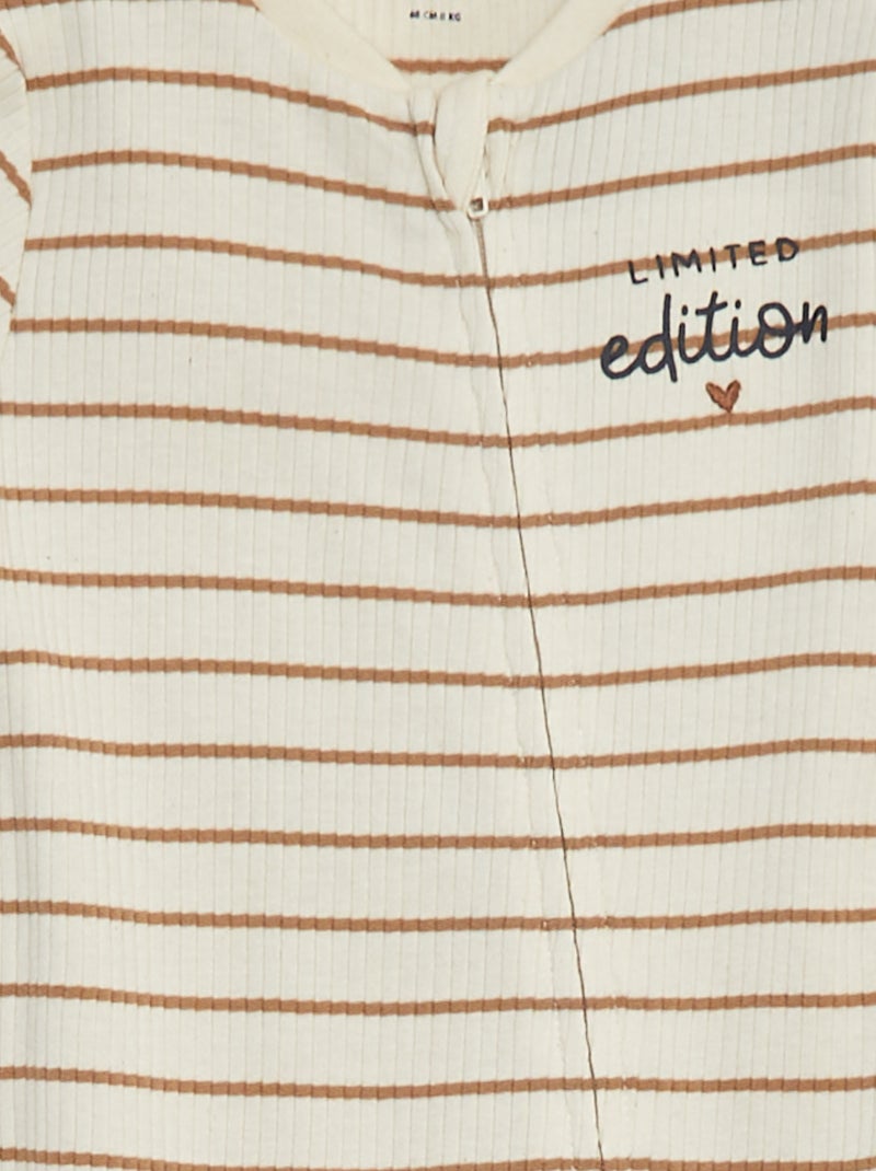 Tutina leggera a coste BIANCO - Kiabi