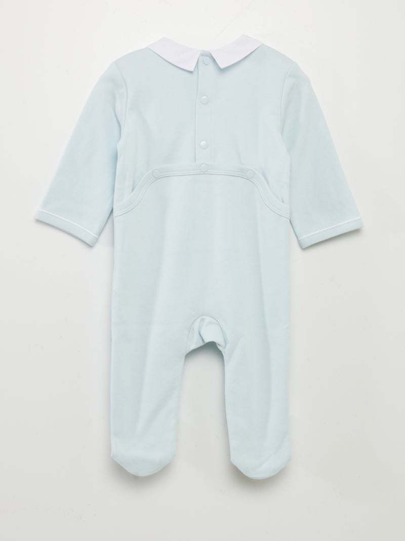 Tutina leggera con collo a contrasto BLU - Kiabi