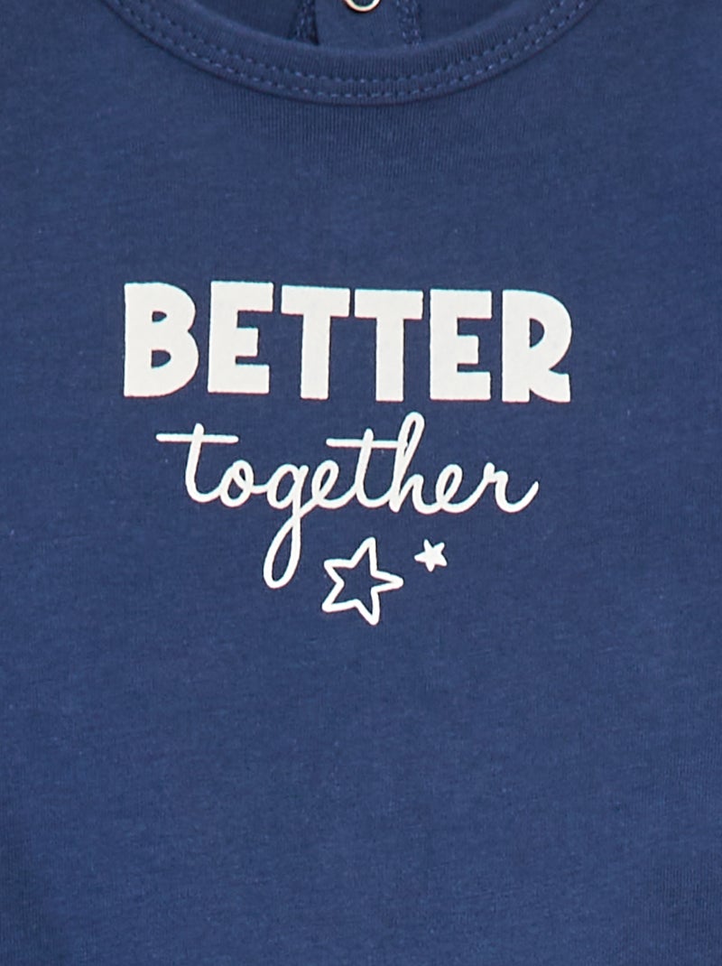 Tutina leggera con piedini BLU - Kiabi