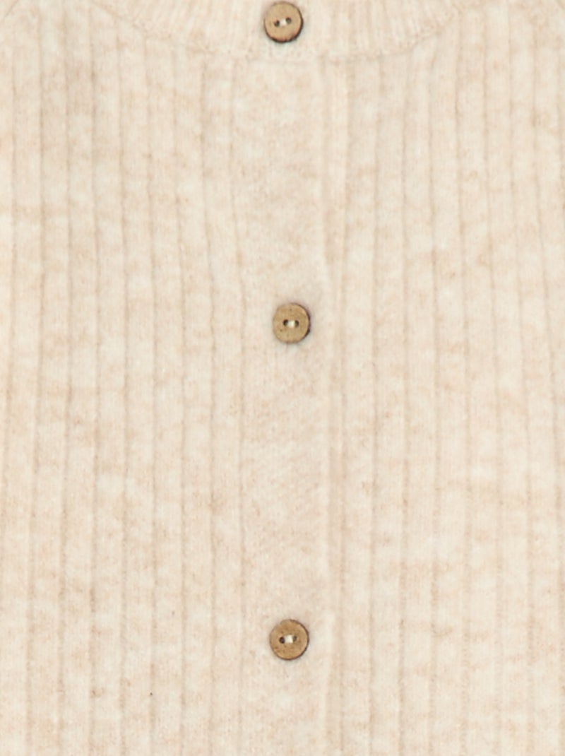 Tutina lunga in maglia Beige - Kiabi