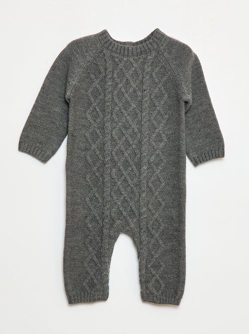 Tutina lunga in maglia con bottoni sul retro - Kiabi