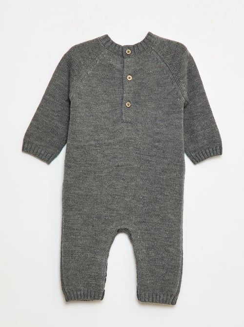 Tutina lunga in maglia con bottoni sul retro - Kiabi