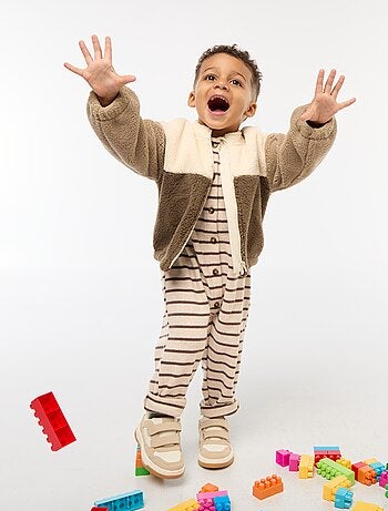 Tutina lunga in maglia effetto peluche