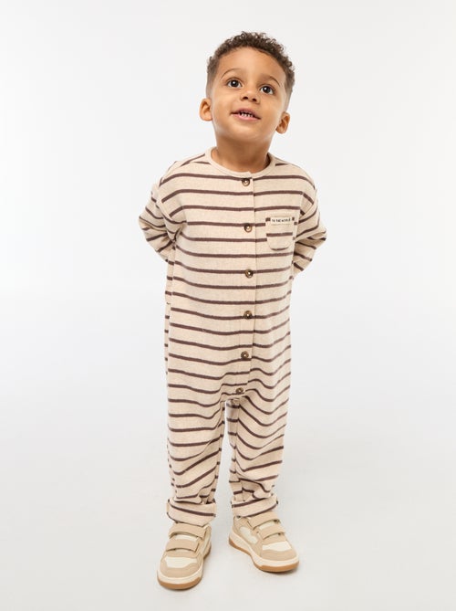 Tutina lunga in maglia effetto peluche - Kiabi