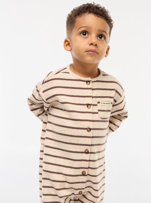 Tutina lunga in maglia effetto peluche - Kiabi