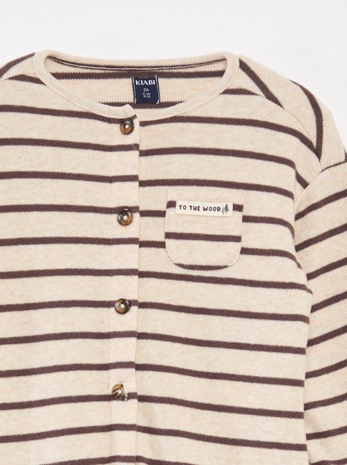 Tutina lunga in maglia effetto peluche - Kiabi