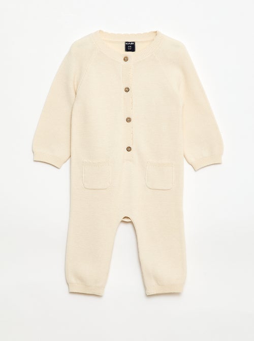 Tutina lunga in maglia punto spugna - Kiabi