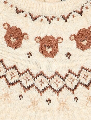 Tutina lunga natalizia in maglia jacquard