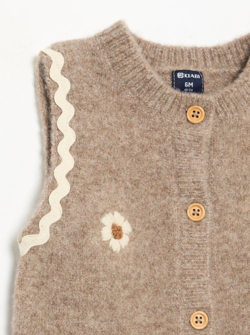 Tutina lunga senza maniche in maglia - Kiabi