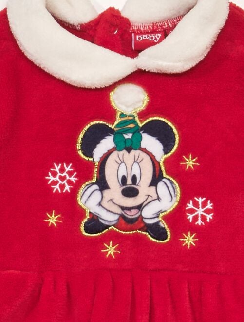 Tutina natale bimba neonato Disney Baby Minnie verde rosso