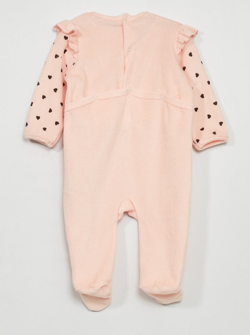 Tutina 'Minou' 'Aritsogatti' 'Disney' in velluto rosa - Kiabi