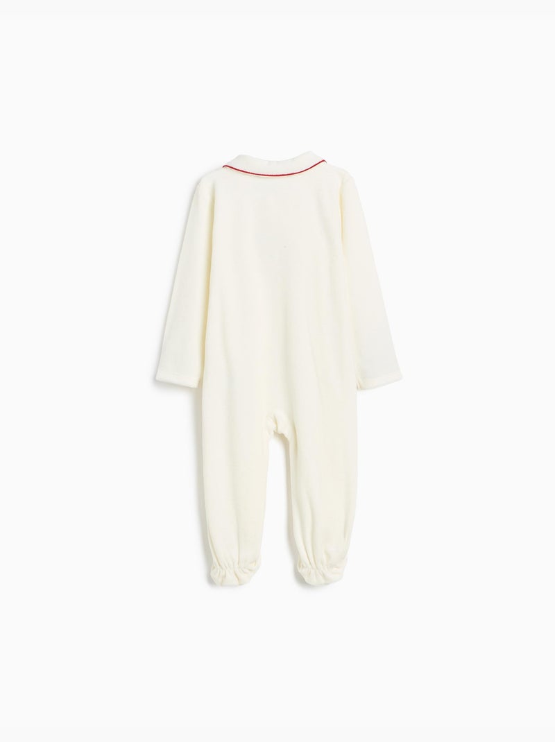 Tutina natalizia in velluto, mo fashion Beige - Kiabi