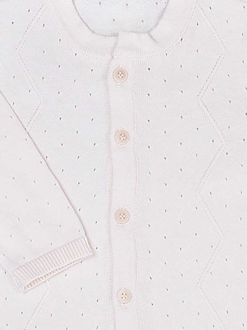 Tutina neonato in maglia di cotone bio | kitikate | kitikate Beige - Kiabi