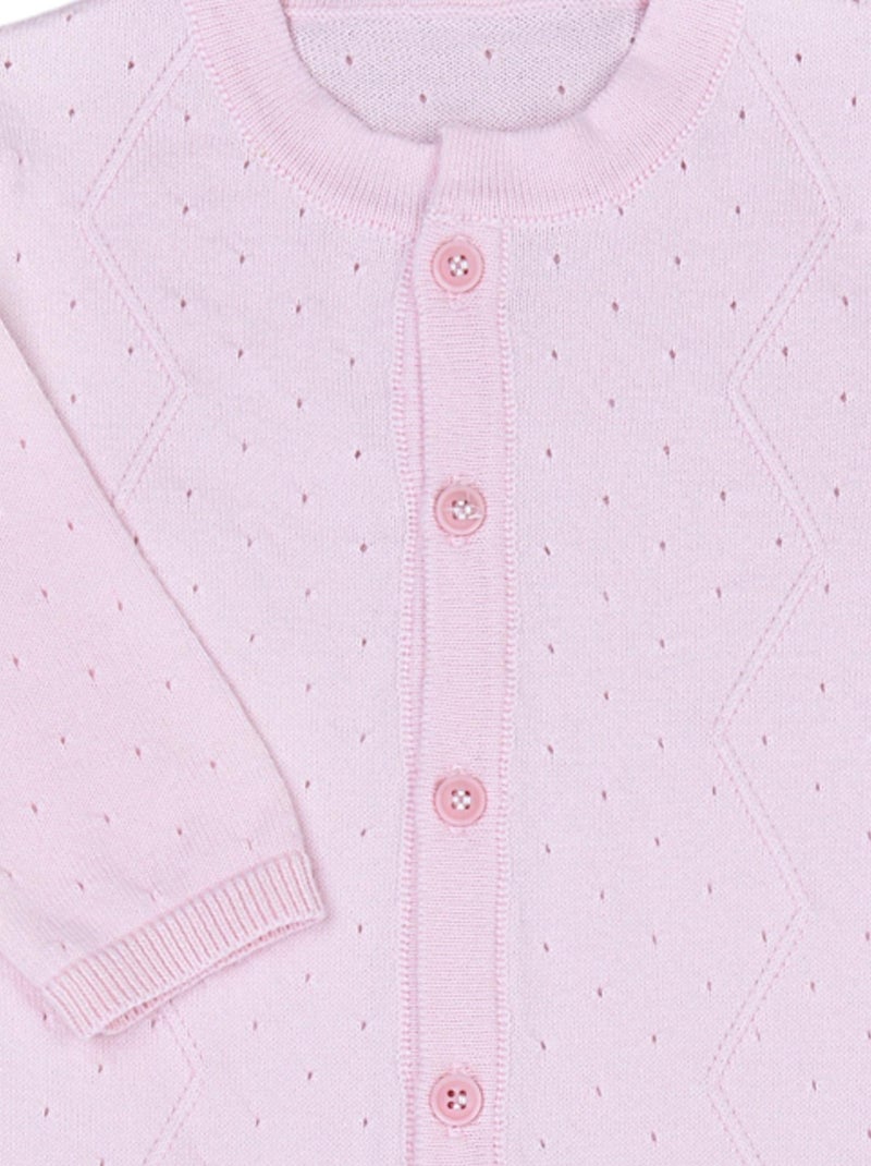 Tutina neonato in maglia di cotone bio | kitikate | kitikate Rosa - Kiabi