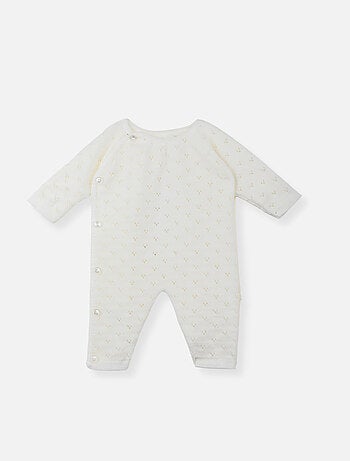 Tutina neonato in maglia traforata