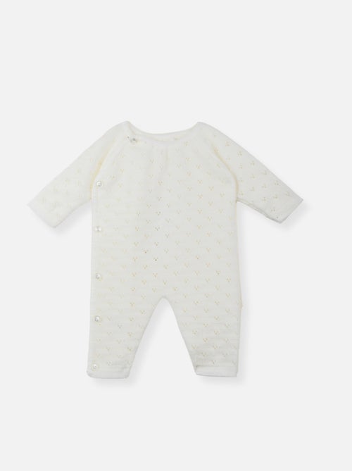 Tutina neonato in maglia traforata - Kiabi