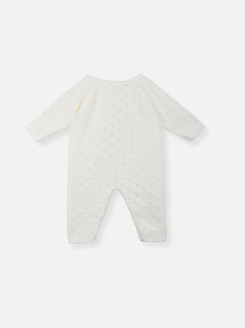 Tutina neonato in maglia traforata - Kiabi