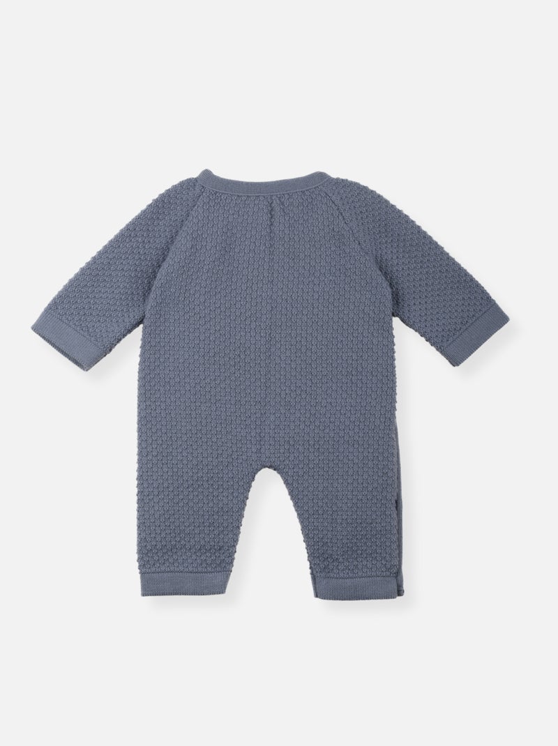 Tutina neonato nido d'ape Blu - Kiabi