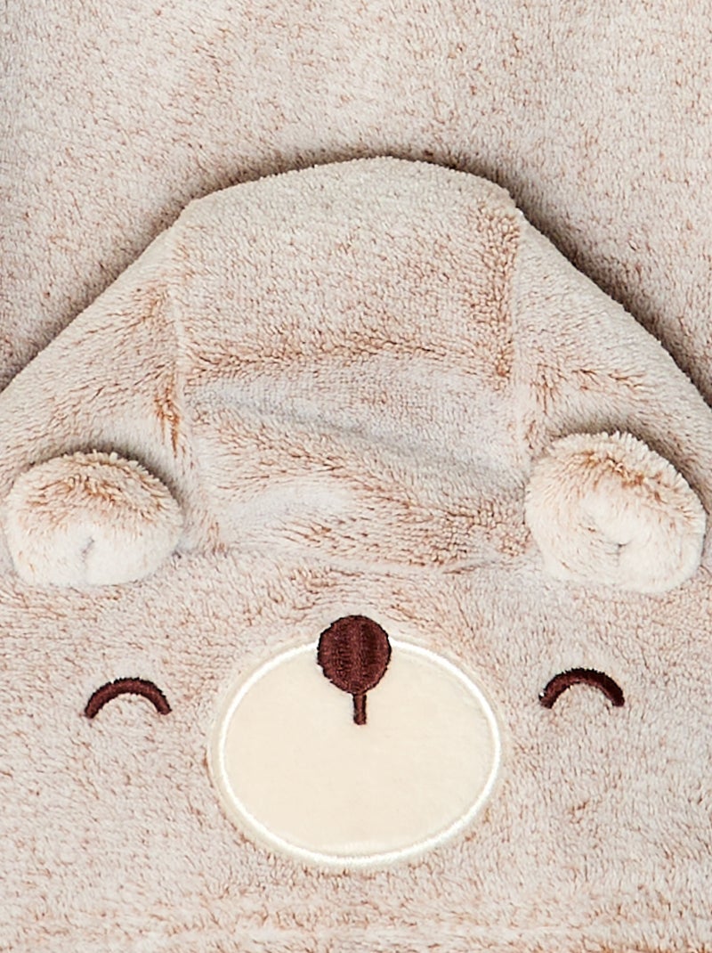 Tutina pigiama calda animaletto Marrone - Kiabi