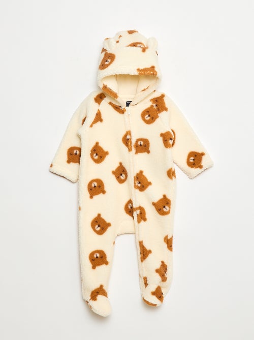 Tutina pigiama calda effetto montone - Kiabi