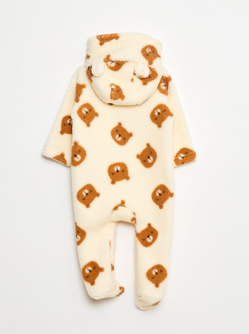 Tutina pigiama calda effetto montone Beige - Kiabi