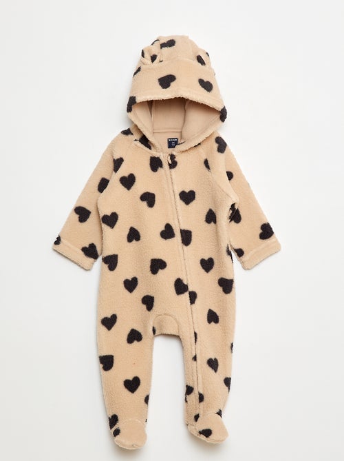 Tutina pigiama calda effetto montone - Kiabi