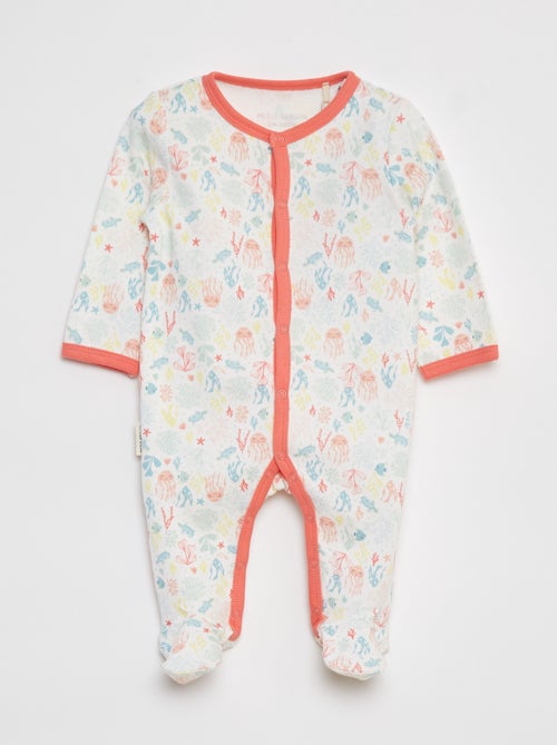 Tutina pigiama con piedini 'Petit Beguin' - Kiabi