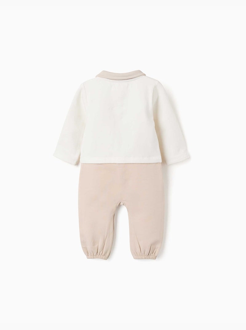 Tutina senza piedi con interno spazzolato Bianco - Kiabi