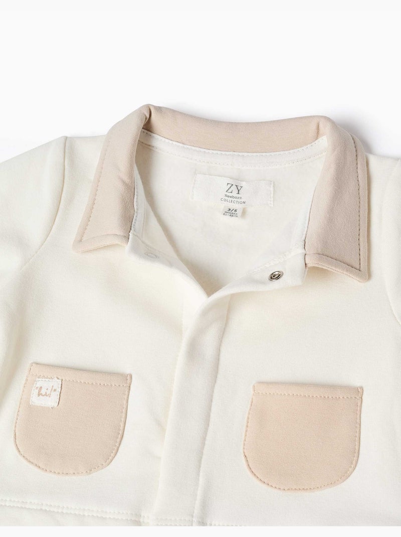 Tutina senza piedi con interno spazzolato Bianco - Kiabi