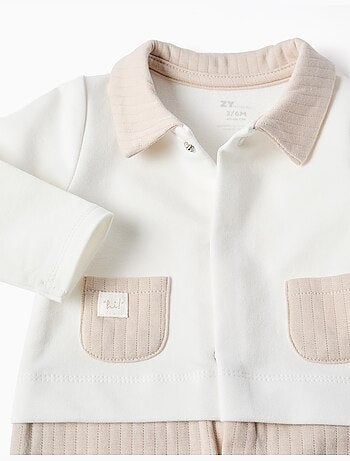 Tutina senza piedi in cotone trapuntato