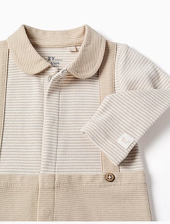 Tutina senza piedini a costine in cotone