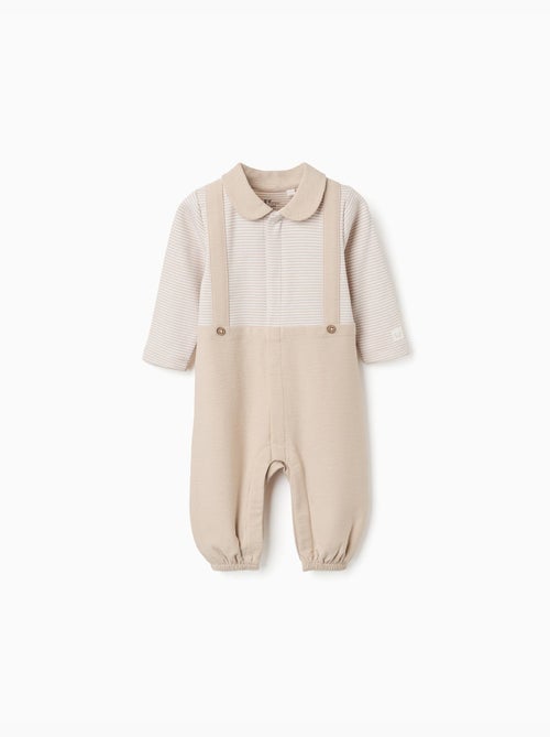 Tutina senza piedini a costine in cotone - Kiabi