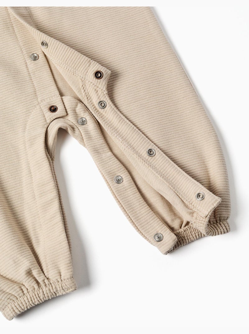 Tutina senza piedini a costine in cotone Grigio chiaro - Kiabi