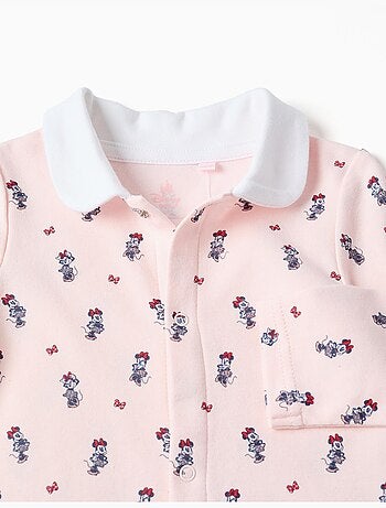 Tutina senza piedini in cotone con minnie
