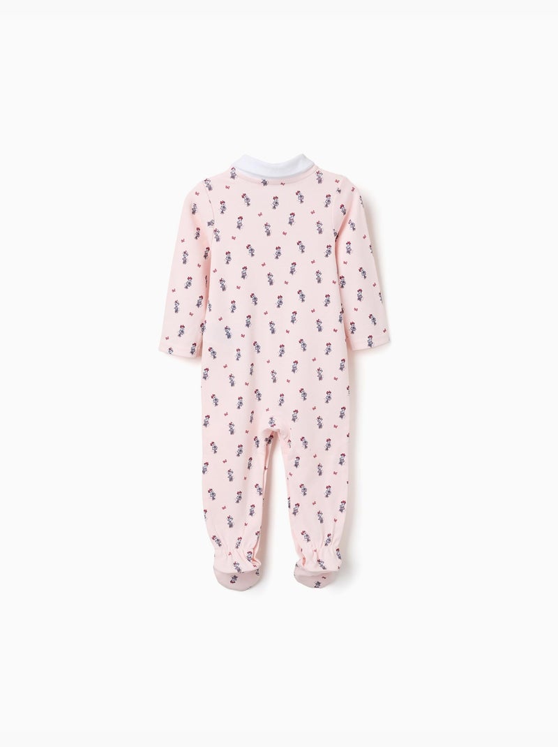 Tutina senza piedini in cotone con minnie Rosa chiaro - Kiabi