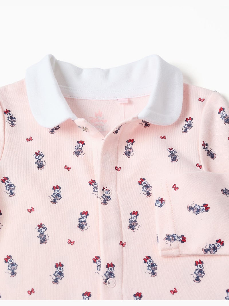 Tutina senza piedini in cotone con minnie Rosa chiaro - Kiabi
