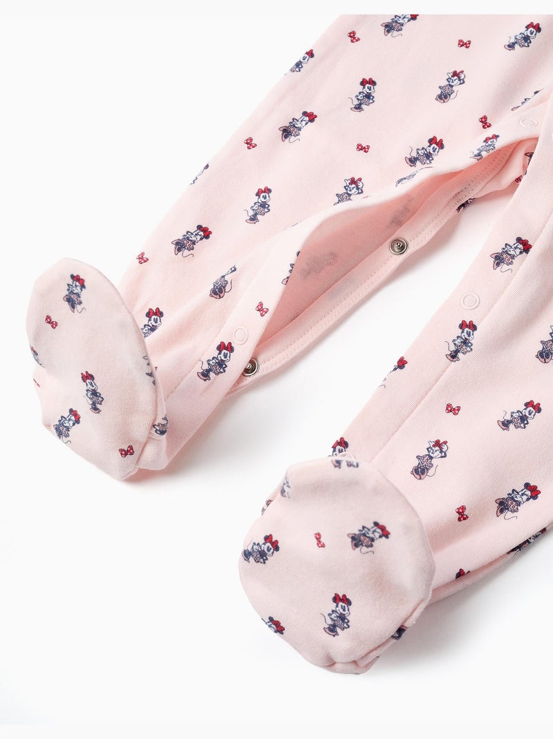 Tutina senza piedini in cotone con minnie Rosa chiaro - Kiabi
