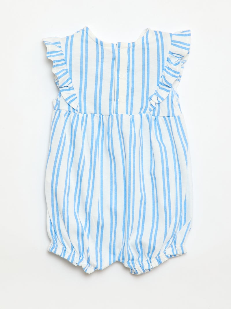 Tutina stampata in jersey di cotone Bianco - Kiabi