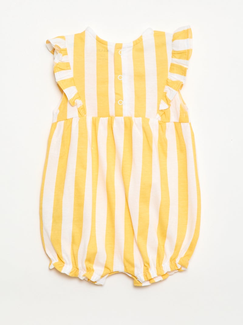 Tutina stampata in jersey di cotone Giallo - Kiabi