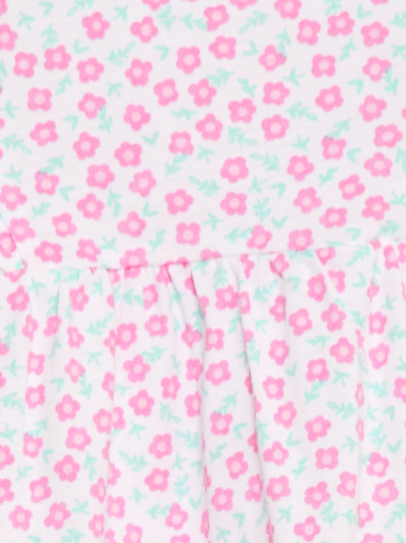 Tutina stampata in jersey di cotone Rosa - Kiabi